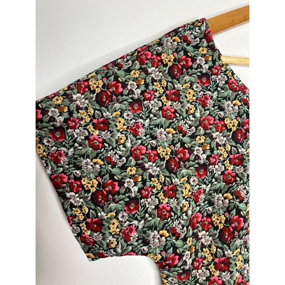 90's Rabbit Rabbit Rabbit Floral Women's Size 10 Made in USA Dress - Picture 5 of 10
